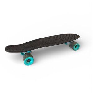 Kryptonics Classic Kids Black Aqua Polyplastics Durable 22.5" Torpedo Skateboard